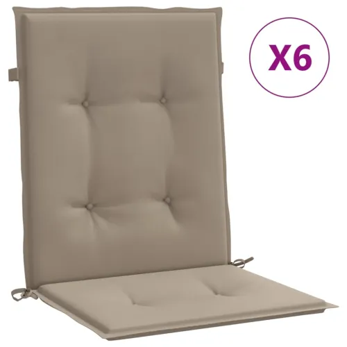 Jastuci za vrtne stolice 6 kom smeđesivi 100x50x3 cm od tkanine - Sivo-smeđa 100 x 50 x 3 cm 6 Sivosmeđa Cijena