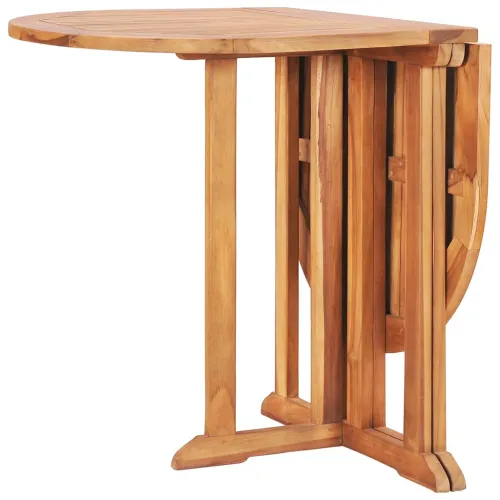 5-dijelni sklopivi vrtni blagovaonski set od masivne tikovine - Za 4 osobe (s naslonom za ruke) Ovalno 120 x 70 x 75 cm Cijena