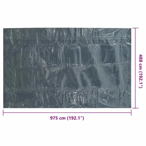 Plutajući PE solarni pokrov za bazen 975 x 488 cm crno-plavi - Crna i plava 975 x 488 cm 110 μm Cijena