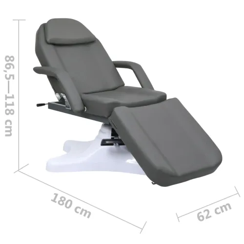 Masažni stol sivi 180 x 62 x (86,5 - 118) cm - Siva Cijena