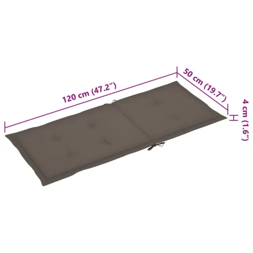 Stolica za ljuljanje od bambusa s jastukom - Sivo-smeđa 120 x 50 x 4 cm Cijena