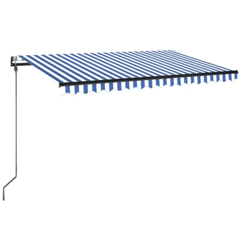 Automatska tenda sa senzorom LED 300x250 cm plavo-bijela - Plava i bijela 300 x 250 cm Cijena