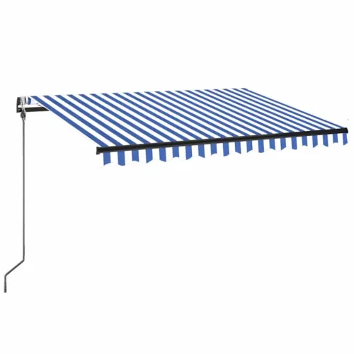 Automatska tenda sa senzorom LED 350x250 cm plavo-bijela - Plava i bijela 350 x 250 cm Cijena