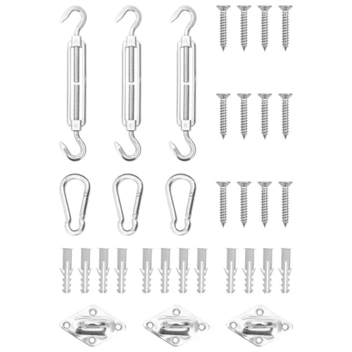 9-dijelni set dodataka za Jedro za zaštitu od sunca nehrđajući čelik - 65 x 40 mm 1 65 x 40 mm Cijena