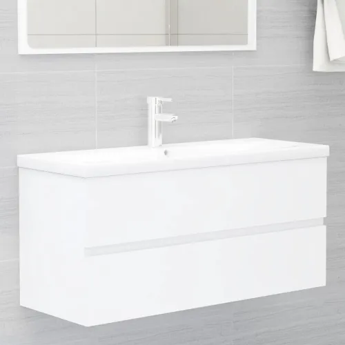 Ormarić za Lavabo - Umivaonik bijeli 100x38,5x45 cm konstruirano drvo - Bijela 100 x 38.5 x 45 cm Cijena