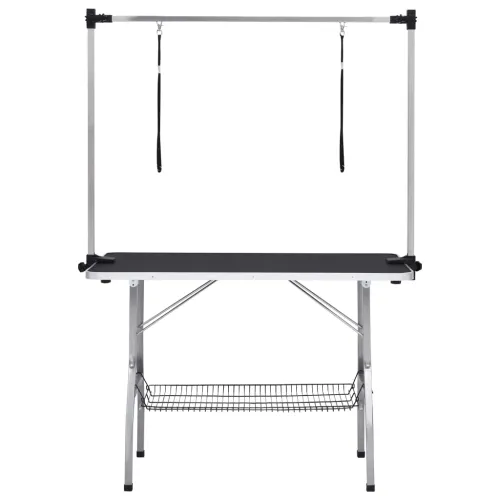 Podesivi stol za šišanje pasa s 2 omče i košarom - 110 x 60 x 76 cm Cijena