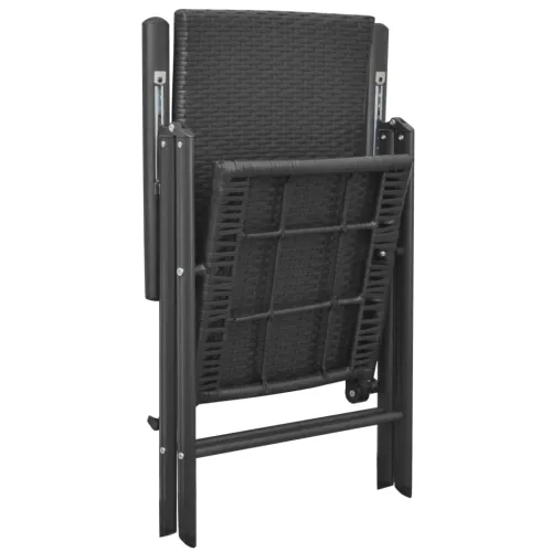 Vrtna garnitura - 9-dijelni vrtni blagovaonski set crni - Dužina stola 190 cm 8 Cijena