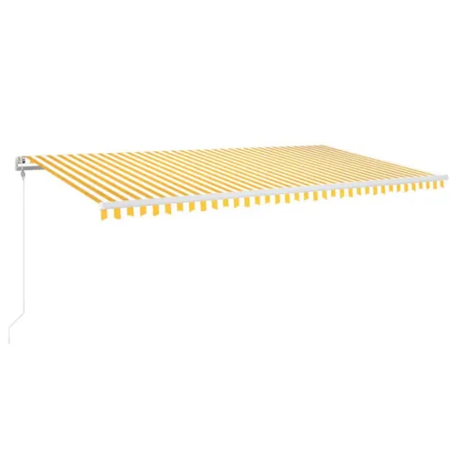Automatska tenda sa senzorom LED 600 x 300 cm žuto-bijela - Žuta i bijela 600 x 300 cm s bijelim okvirom Cijena