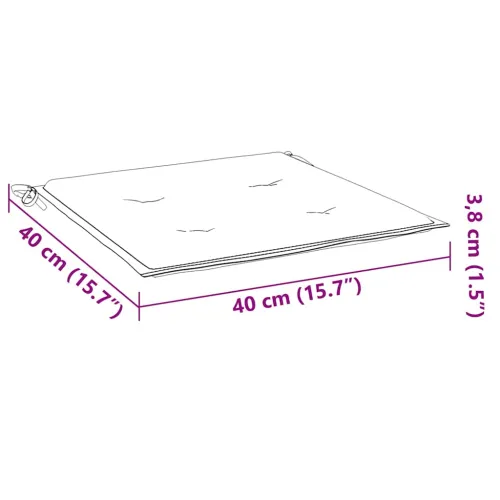 Jastuci za vrtne stolice 6 kom krem 40x40x3 cm od tkanine - Krem 40 x 40 x 3 cm 6 Cijena