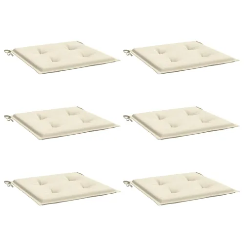 Jastuci za vrtne stolice 6 kom krem 40x40x3 cm od tkanine - Krem 40 x 40 x 3 cm 6 Cijena