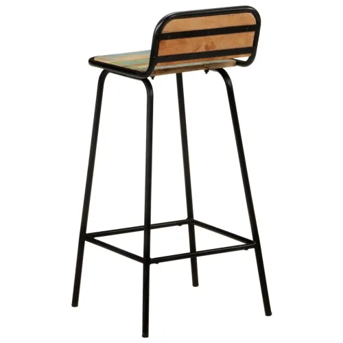 Barske stolice 2 kom od masivnog obnovljenog drva - 44 x 44 x 84 cm 2 masivno obnovljeno drvo Cijena