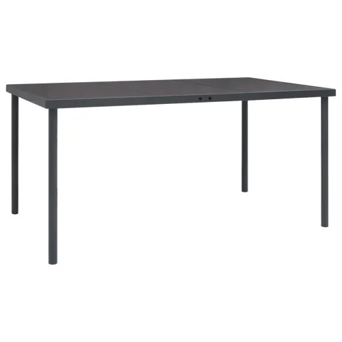 Vrtni stol - Blagovaonski stol antracit 150 x 90 x 74 cm čelični - 150 x 90 x 74 cm Cijena