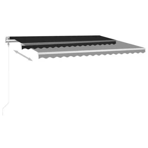 Automatska tenda sa senzorom za vjetar LED 450x350 cm antracit - Antracit 450 x 350 cm s bijelim okvirom Cijena