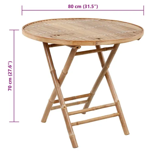 5-dijelni sklopivi vrtni blagovaonski set od bambusa - Antracit 40 x 40 x 3 cm Cijena