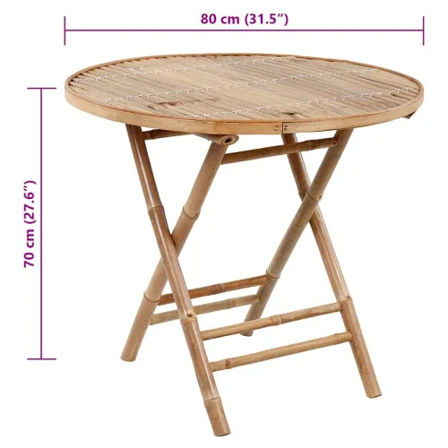 5-dijelni sklopivi vrtni blagovaonski set od bambusa - Krema 40 x 40 x 4 cm Cijena