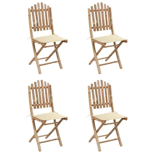 5-dijelni sklopivi vrtni blagovaonski set od bambusa - Krema 40 x 40 x 4 cm Cijena