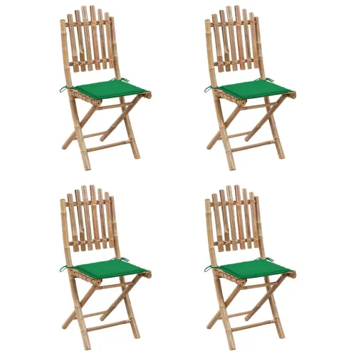 5-dijelni sklopivi vrtni blagovaonski set od bambusa - Zelena 40 x 40 x 4 cm Cijena