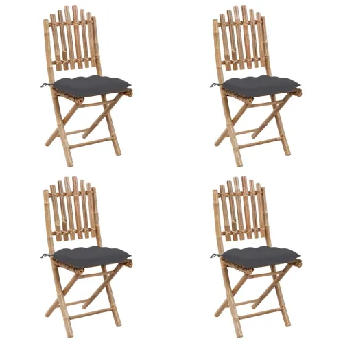 5-dijelni sklopivi vrtni blagovaonski set od bambusa - Antracit 40 x 40 x 7 cm Cijena