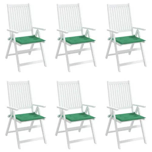 Jastuci za vrtne stolice 6 kom zeleni 40 x 40 x 3 cm od tkanine - Zelena 40 x 40 x 3 cm 6 Cijena
