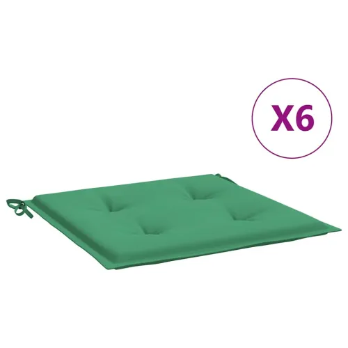 Jastuci za vrtne stolice 6 kom zeleni 40 x 40 x 3 cm od tkanine - Zelena 40 x 40 x 3 cm 6 Zelena Cijena