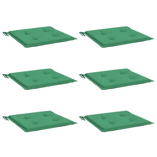 Jastuci za vrtne stolice 6 kom zeleni 40 x 40 x 3 cm od tkanine - Zelena 40 x 40 x 3 cm 6 Cijena