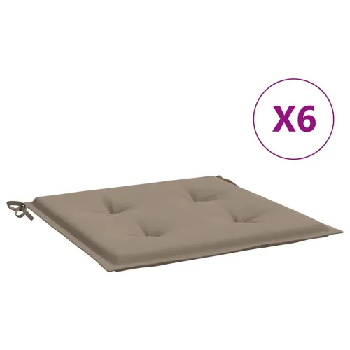 Jastuci za vrtne stolice 6 kom smeđesivi 40x40x3 cm od tkanine - Sivosmeđa 40 x 40 x 3 cm 6 Cijena