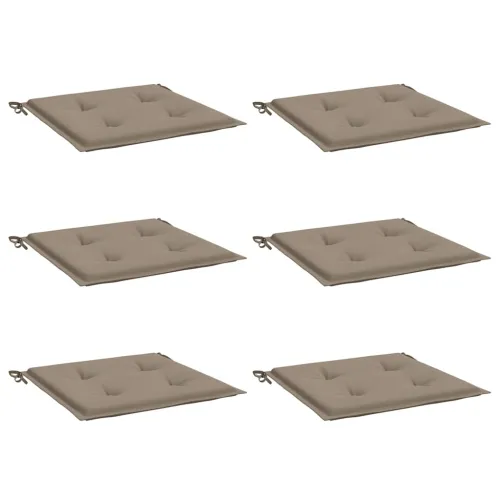 Jastuci za vrtne stolice 6 kom smeđesivi 40x40x3 cm od tkanine - Sivosmeđa 40 x 40 x 3 cm 6 Cijena