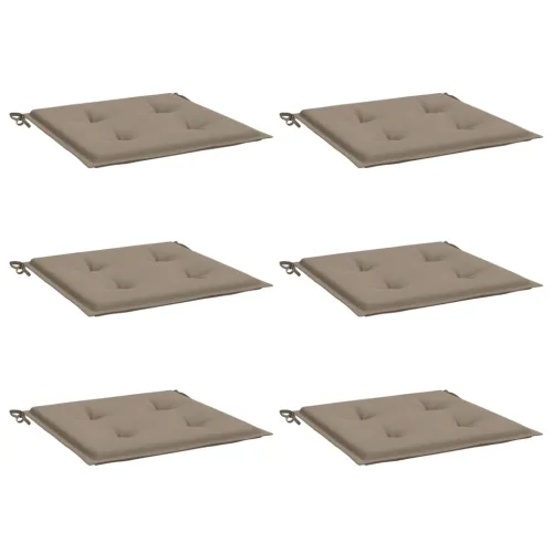 Jastuci za vrtne stolice 6 kom smeđesivi 50x50x3 cm od tkanine - Sivosmeđa 50 x 50 x 3 cm 6 Cijena