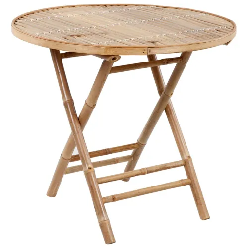 5-dijelni sklopivi vrtni blagovaonski set od bambusa - Crna 40 x 40 x 7 cm Cijena