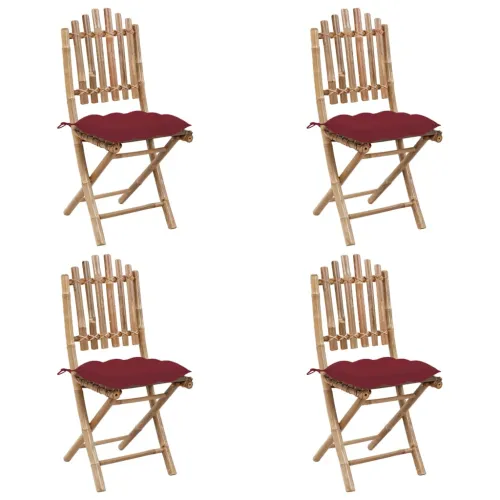 5-dijelni sklopivi vrtni blagovaonski set od bambusa - Boja crnog vina 40 x 40 x 7 cm Cijena