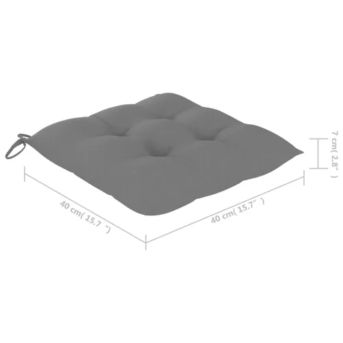 Sklopive stolice 2 kom s jastucima od bambusa - Siva 40 x 40 x 7 cm Cijena