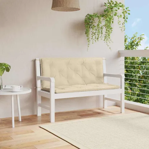 Jastuk za vrtnu klupu bež 120 x (50 + 50) x 7 cm tkanina Oxford - Bež 120 cm Cijena