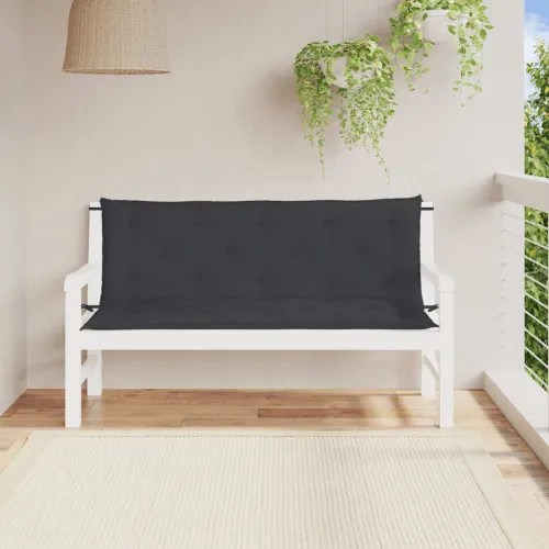 Jastuk za vrtnu klupu crni 150 x (50+50) x 7 cm tkanina Oxford - Crna 150 cm Cijena
