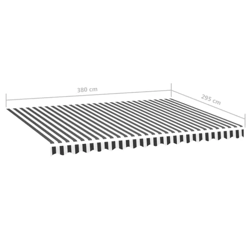 Platno za tendu - Zamjenska tkanina za tendu antracit i bijela 400x300 cm poliester - Antracit i bijela 4 × 3 m Cijena