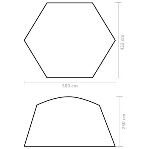 Šator za bazen od tkanine 500 x 433 x 250 cm žuti - Žuta 500 x 433 x 250 cm Cijena