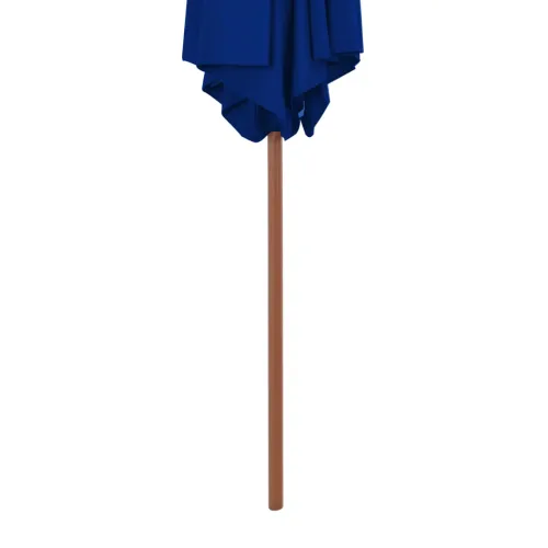 Vrtni suncobran s drvenim stupom 270 cm plavi - Plava Cijena