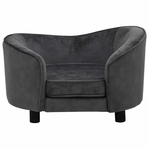 Sofa za pse tamnosiva 69 x 49 x 40 cm plišana - Tamno siva Cijena