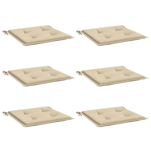 Jastuci za vrtne stolice 6 kom bež 40x40x3 cm od tkanine - Bež 40 x 40 x 3 cm 6 Cijena