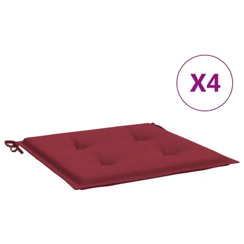 Jastuci za vrtne stolice 4 kom boja vina 50x50x3 cm od tkanine - boja crnog vina 50 x 50 x 3 cm 4 Cijena
