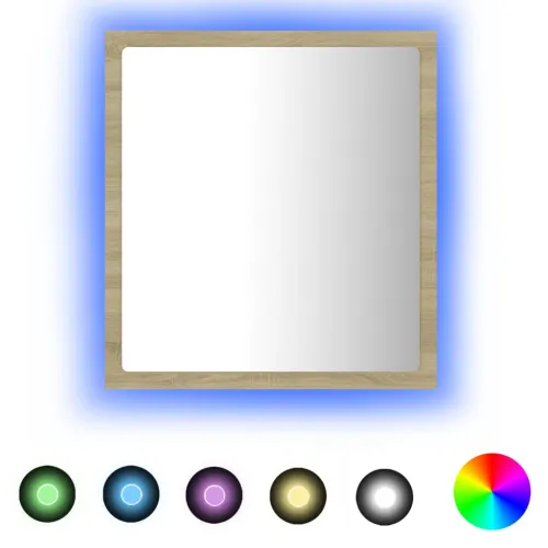 LED kupaonsko ogledalo boja hrasta sonome 40x8,5x37 cm akrilno - Sonoma hrast Cijena