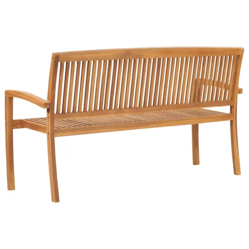Složiva vrtna klupa s jastukom 159 cm od masovne tikovine - Siva 150 cm 1 1 Cijena