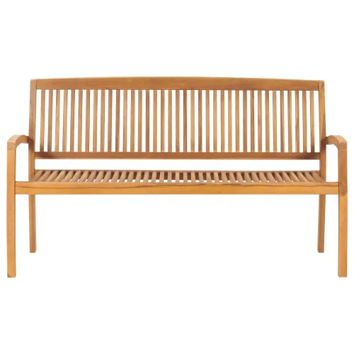 Složiva vrtna klupa s jastukom 159 cm od masovne tikovine - Siva 150 cm 1 1 Cijena