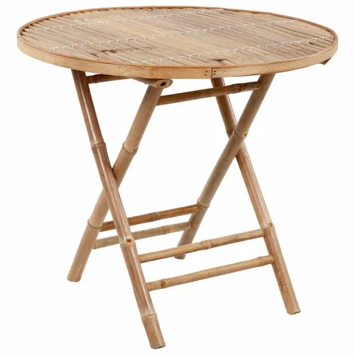 5-dijelni sklopivi vrtni blagovaonski set od bambusa - Bež 40 x 40 x 4 cm Cijena