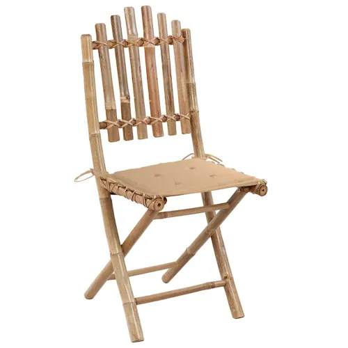 5-dijelni sklopivi vrtni blagovaonski set od bambusa - Bež 40 x 40 x 4 cm Cijena