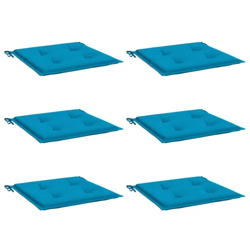 Jastuci za vrtne stolice 6 kom plavi 50 x 50 x 3 cm od tkanine - Plava 50 x 50 x 3 cm 6 Cijena