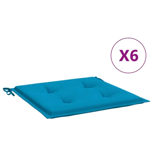 Jastuci za vrtne stolice 6 kom plavi 50 x 50 x 3 cm od tkanine - Plava 50 x 50 x 3 cm 6 Cijena
