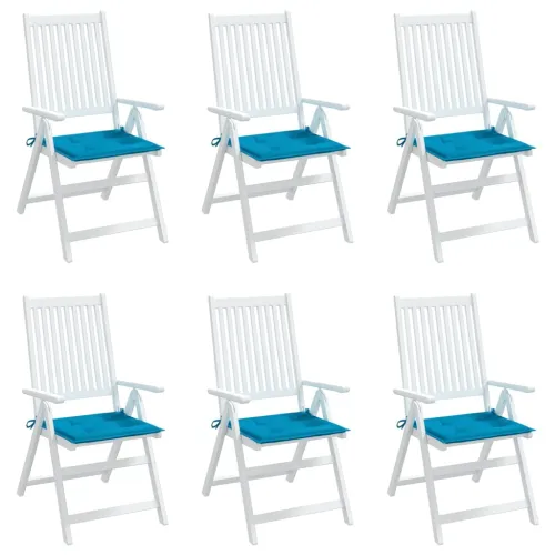 Jastuci za vrtne stolice 6 kom plavi 50 x 50 x 3 cm od tkanine - Plava 50 x 50 x 3 cm 6 Cijena