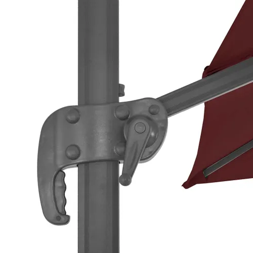 Konzolni vrtni suncobran s aluminijskim stupom 400x300 cm bordo - Bordo crvena 400 x 300 cm Cijena