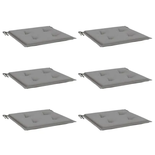 Jastuci za vrtne stolice 6 kom sivi 50 x 50 x 3 cm od tkanine - Siva 50 x 50 x 3 cm 6 Cijena