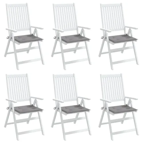 Jastuci za vrtne stolice 6 kom sivi 50 x 50 x 3 cm od tkanine - Siva 50 x 50 x 3 cm 6 Cijena